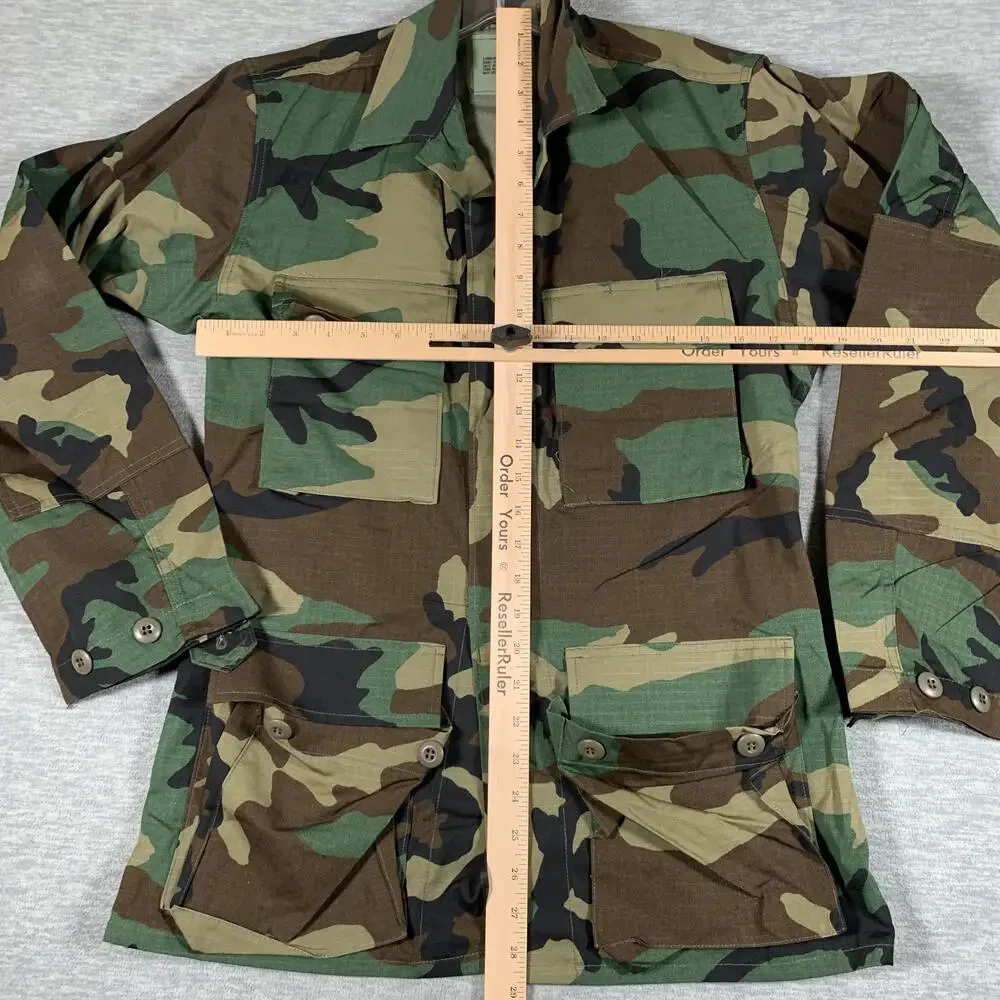 Vintage American Apparel Field Jacket Mens XS Woodland Camo Hot Weather BDU 80s